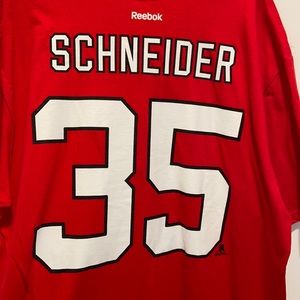 Corey Schneider NJ Devils player t shirt